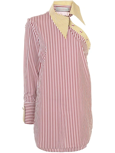 Silvia Tcherassi Tania Striped Cotton-poplin Top In Multicolour