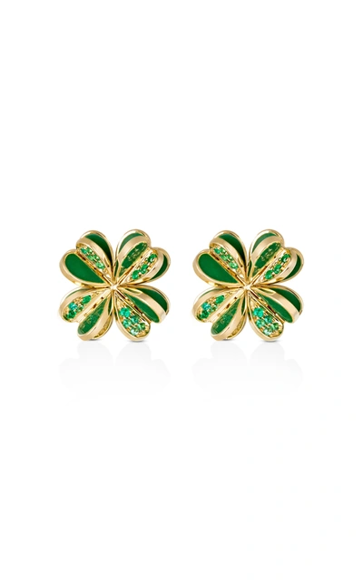 Aisha Baker Women's Lucky You Emerald Earrings In Green