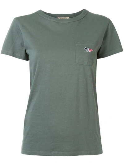 Maison Kitsuné Shirt Sleeved T-shirt In Green