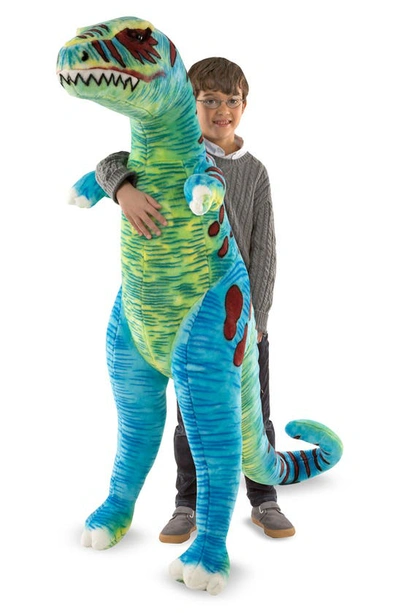 Melissa & Doug Kids' T-rex Giant Stuffed Animal - Ages 0+ In Green Multi