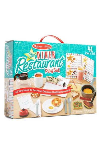Melissa & Doug Star Diner Restaurant Play Set - Ages 3+ In White