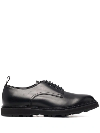 Officine Creative Lydon Leather Derby Shoes In Black