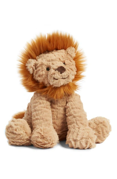 Jellycat Kids' Fuddlewuddle Lion Stuffed Animal In Brown