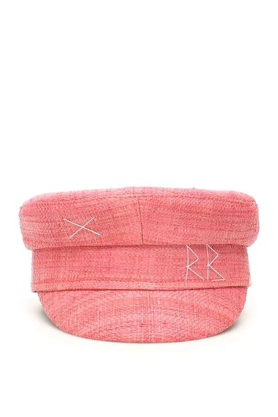 Ruslan Baginskiy Straw Baker Boy Hat In Pink