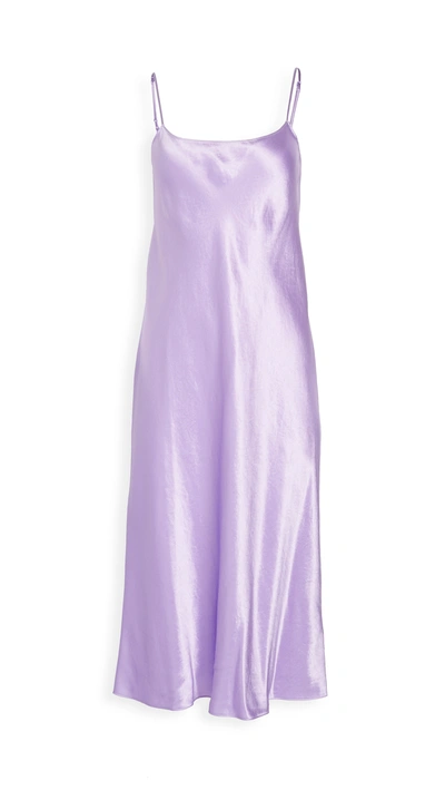 Vince Verbana Satin Slip Dress In Lavender ModeSens