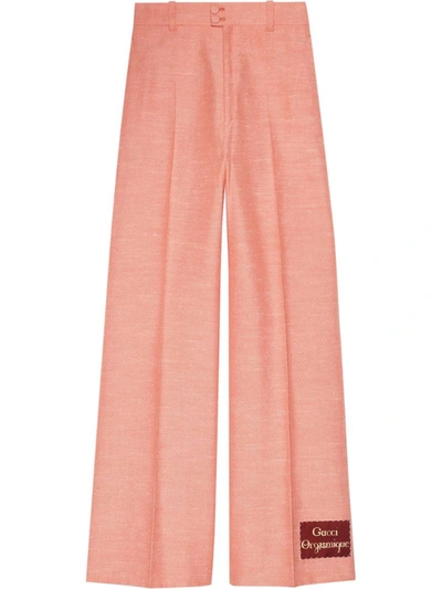 Gucci Orgasmique Flared Trousers In Pink
