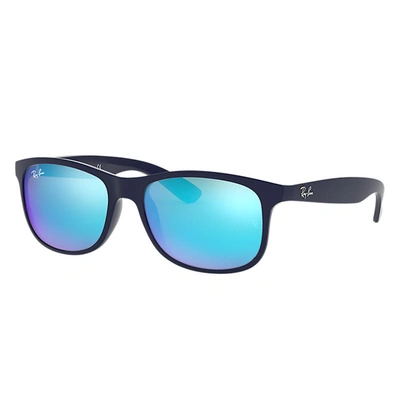 Ray Ban Andy Sunglasses Blue Frame Blue Lenses 55-17