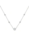Ettika Opal Chain Necklace In Silver