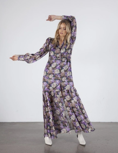 Birgitte Herskind Miley Floral Print Long Sleeve Maxi Dress In Blooming