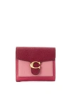 Coach Tabby Colour-block Bifold Wallet In Pink