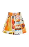 Zimmermann Brightside High-rise Linen Shorts In Yellow
