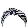 Slip Silk Knot Headband (various Colors) In Navy Stripe