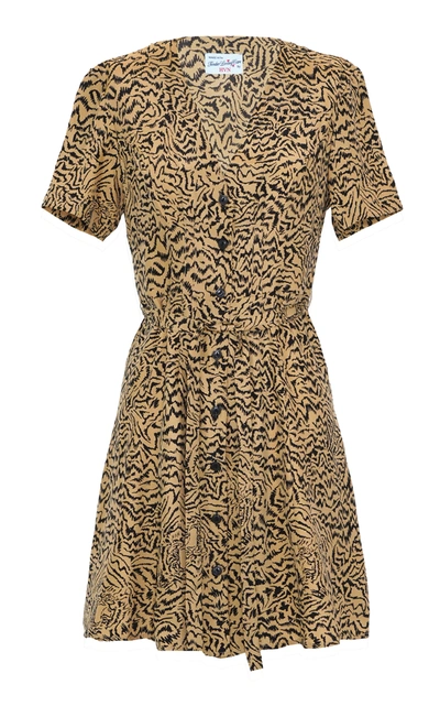 Hvn Women's Rosemary Tiger-print Silk Mini Dress In Animal