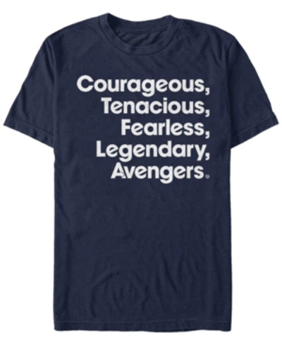 Marvel Men's Avengers We Are Courageous And Tenacious Short Sleeve T-shirt In Navy