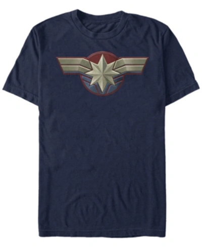 Marvel Captain  Men's Uniform Costume Short Sleeve T-shirt In Navy