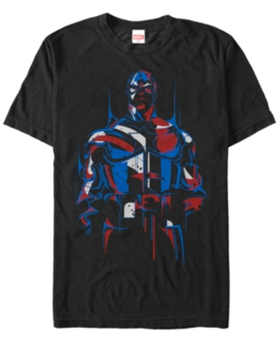 Marvel Men's Comic Collection Captain America Redemption Short Sleeve T-shirt In Black
