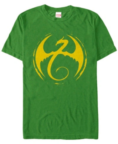 Marvel Men's Iron Fist Dragon Crest Short Sleeve T-shirt In Kelly