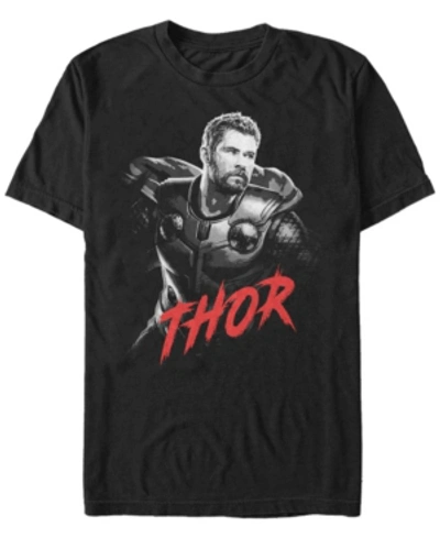 Marvel Men's Avengers Infinity War Dark Painted Thor Short Sleeve T-shirt In Black