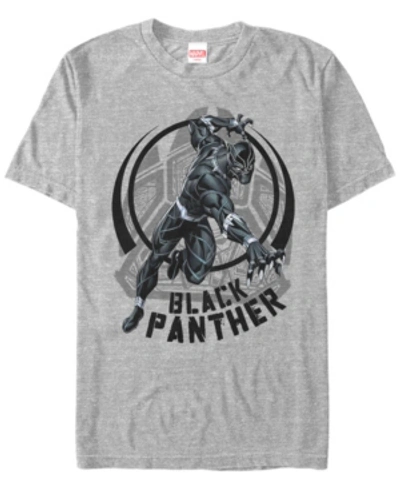 Marvel Men's Comic Collection Black Panther Action Shot Short Sleeve T-shirt In Athletic H