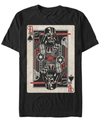 Star Wars Men's Classic Darth Vader Of Spades Playing Card Short Sleeve T-shirt In Black