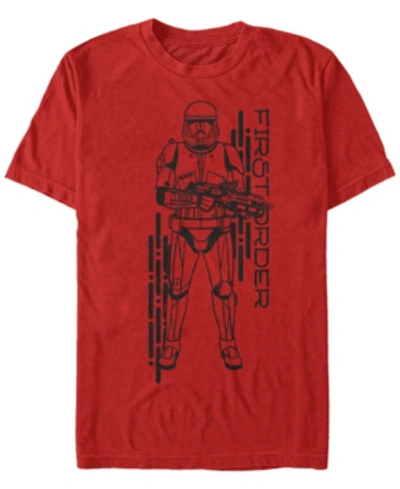 Star Wars Men's Rise Of Skywalker First Order Sith Trooper Short Sleeve T-shirt In Red