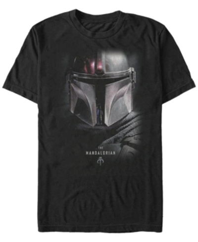 Star Wars Men's Mandalorian Big Face Helmet T-shirt In Black