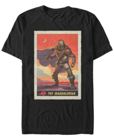 Star Wars Men's Mandalorian Boba Fett Poster T-shirt In Black