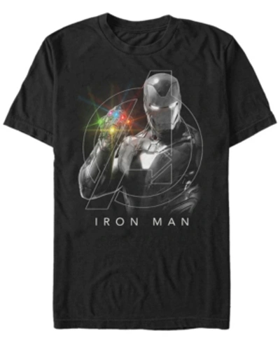 Marvel Men's Avengers Endgame Iron Man Gauntlet, Short Sleeve T-shirt In Black