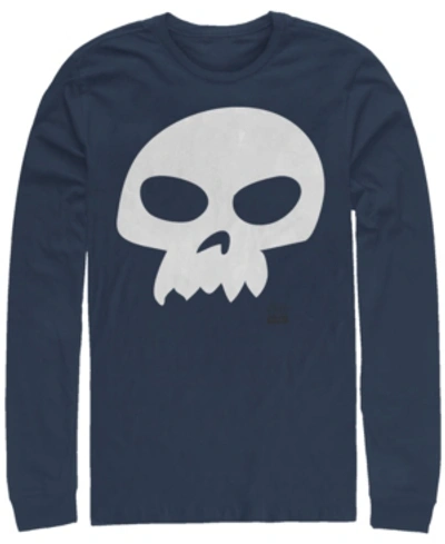 Disney Pixar Men's Toy Story Sid Skull Costume, Long Sleeve T-shirt In Navy