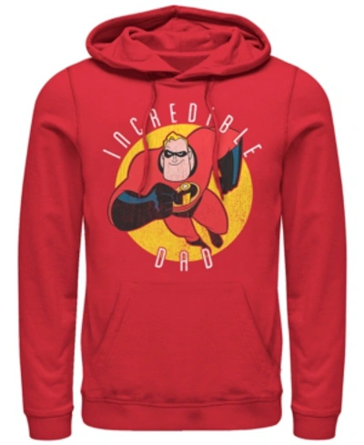 Disney Pixar Men's Incredibles Super Dad, Pullover Hoodie In Red