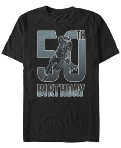 Marvel Men's  Black Panther 50th Birthday Short Sleeve T-shirt