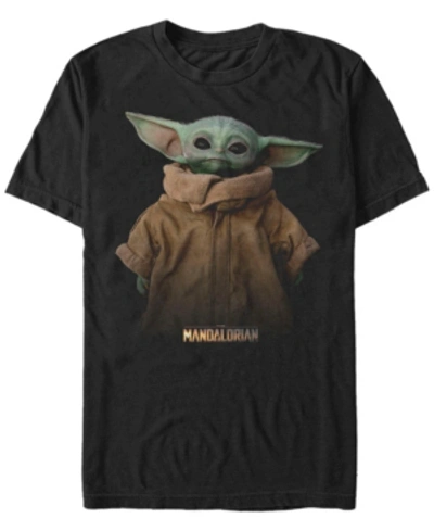 Star Wars Men's  The Mandalorian The Child Jacket Portrait Short Sleeve T-shirt In Black