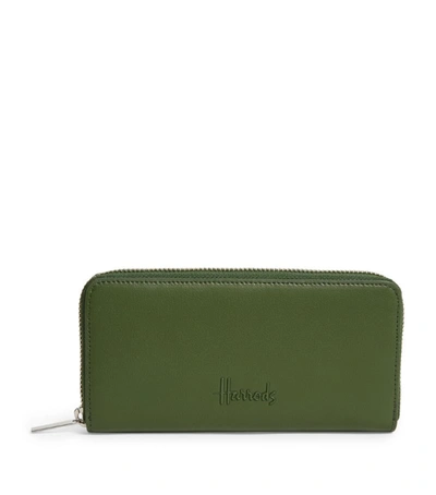 Harrods Leather Kensington Zip-around Wallet