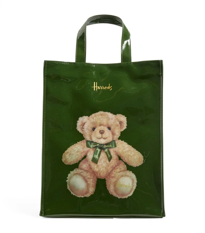 Harrods Medium Jacob Bear Shopper Bag In Green