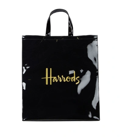 Harrods Large Logo Shopper Bag In Black