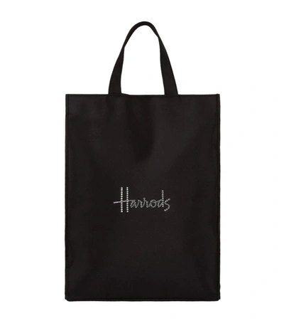 Harrods Medium Swarovski Shopper Bag In Black