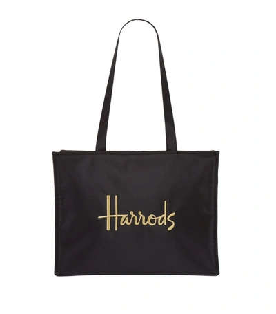 Harrods Logo Tote Bag In Black