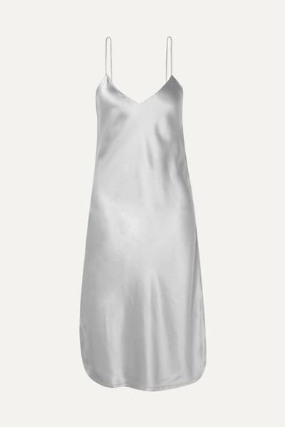 Nili Lotan Silk-charmeuse Slip Dress In Ivory