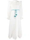 Zimmermann Carnaby Broderie-anglaise Linen Midi Dress In White