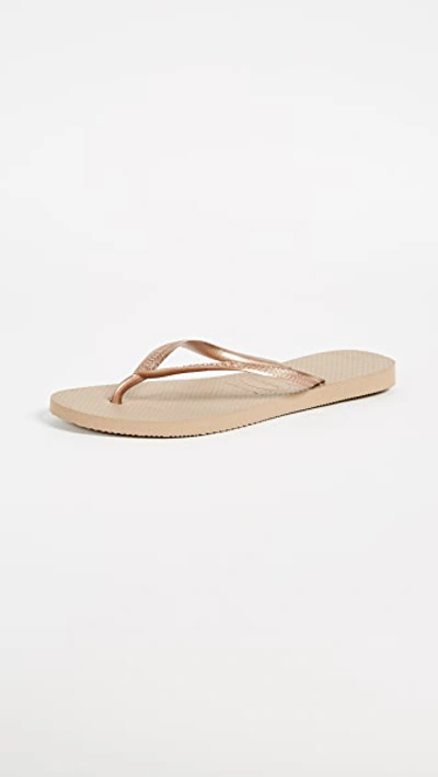 Havaianas Slim Swarovski Crystal-embellished Rubber Flip-flops In