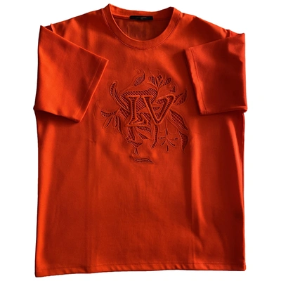 Pre-owned Louis Vuitton Orange Cotton T-shirts