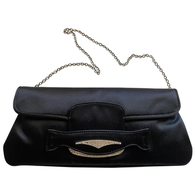 Pre-owned Tod's Cloth Clutch Bag In Black