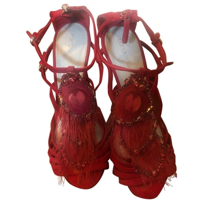 Pre-owned Sergio Rossi Sandals In Red