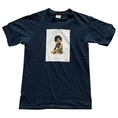 Pre-owned Supreme Navy Cotton T-shirt