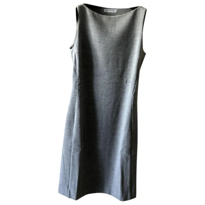 Pre-owned Emporio Armani Wool Mid-length Dress In Grey