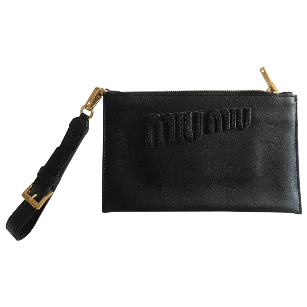 miu miu black clutch bag