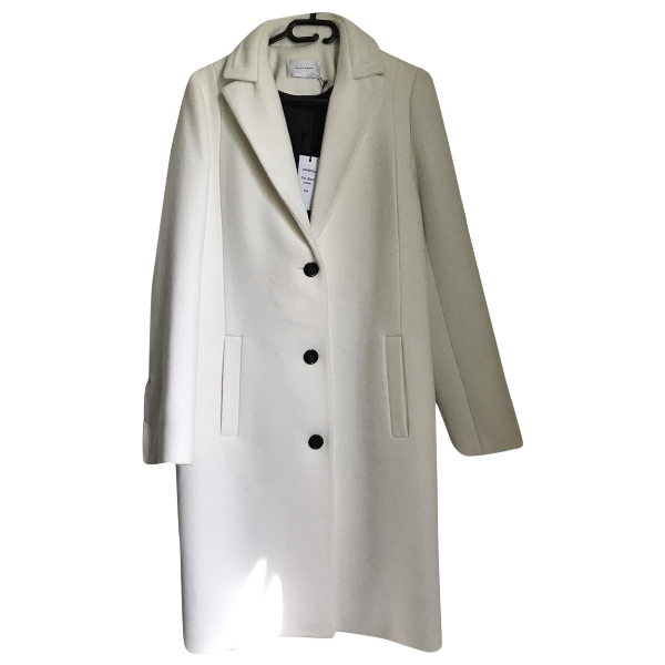 PreOwned Carven Ecru Wool Coat ModeSens