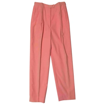 Pre-owned Lanvin Velvet Carot Trousers In Pink
