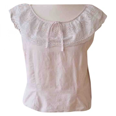 Pre-owned Ohne Titel Linen Blouse In Pink