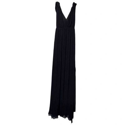 Pre-owned Victoria Beckham Silk Maxi Dress In Black